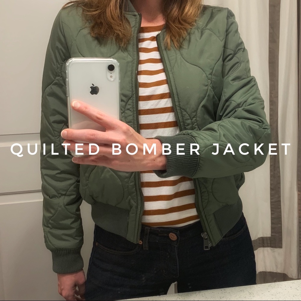 Quilted Bomber Jacket
